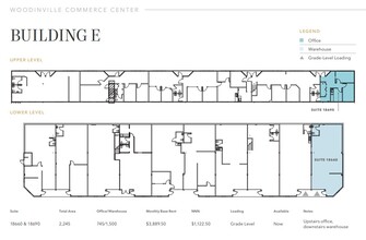 18562-18630 142nd Ave NE, Woodinville, WA à louer Plan d’étage– Image 1 sur 1