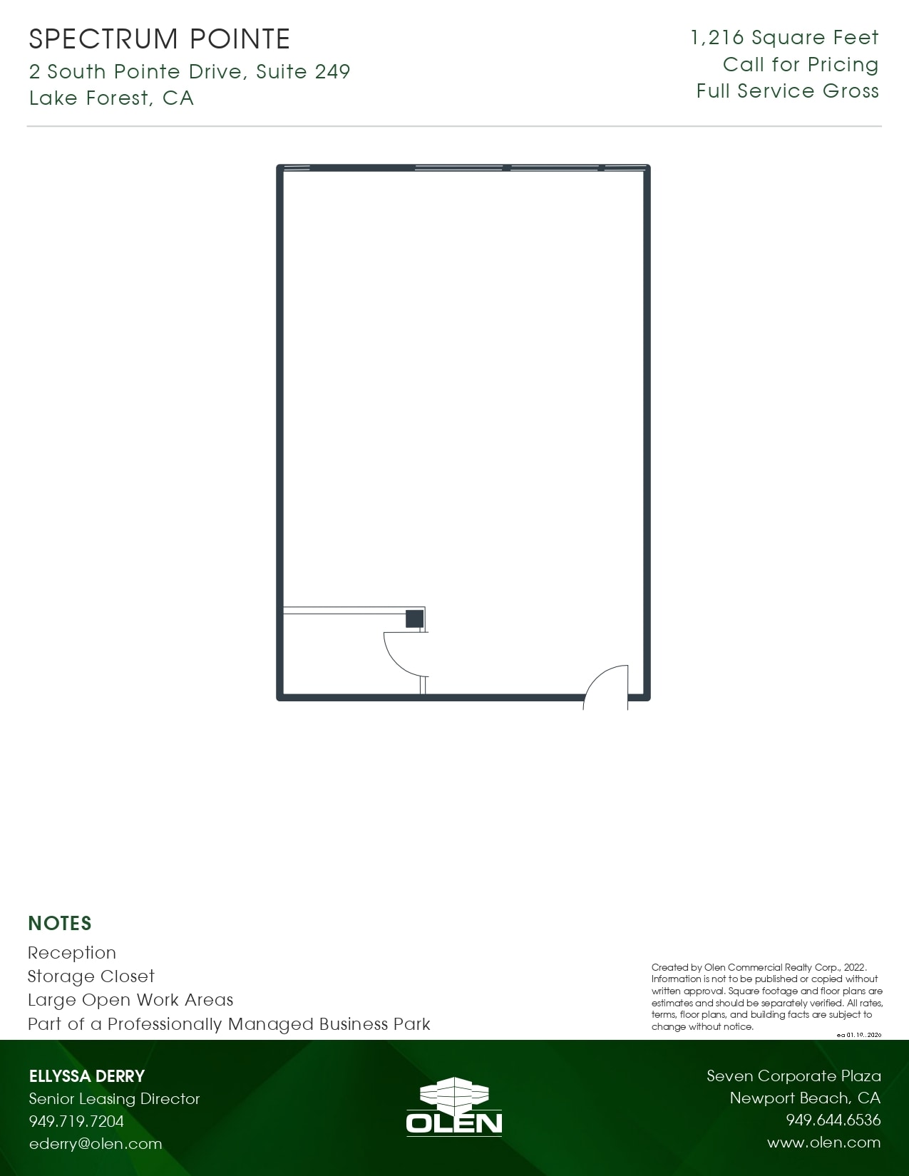 2 South Pointe Dr, Lake Forest, CA à louer Plan d’étage– Image 1 sur 1