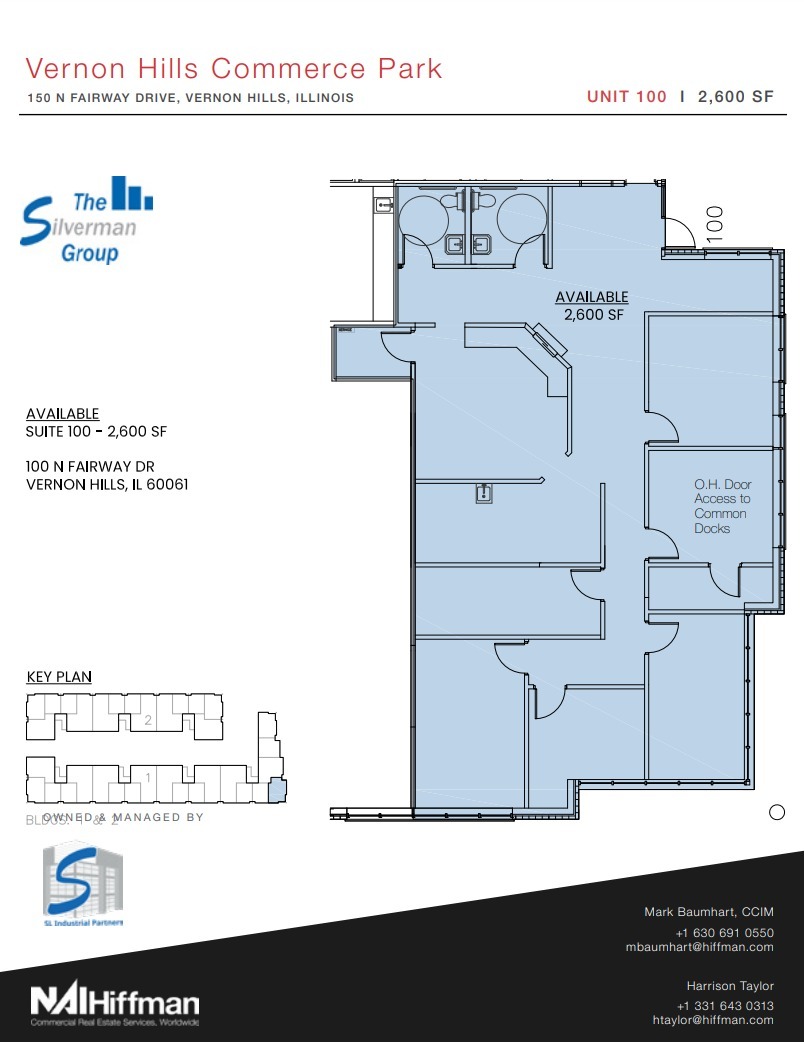 100 N Fairway Dr, Vernon Hills, IL à louer Plan d’étage– Image 1 sur 1