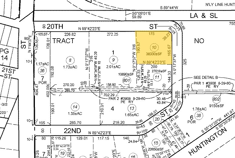 1972-1974 E 20th St, Los Angeles, CA à louer - Plan cadastral – Image 2 sur 7