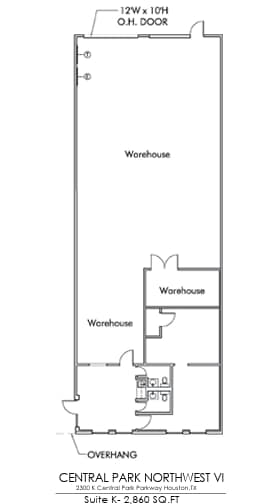 2500 Central Pky, Houston, TX à louer Plan d’étage– Image 1 sur 1