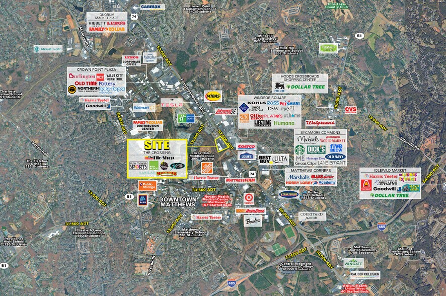 10046 E Independence Blvd, Matthews, NC à louer - Aérien – Image 2 sur 4