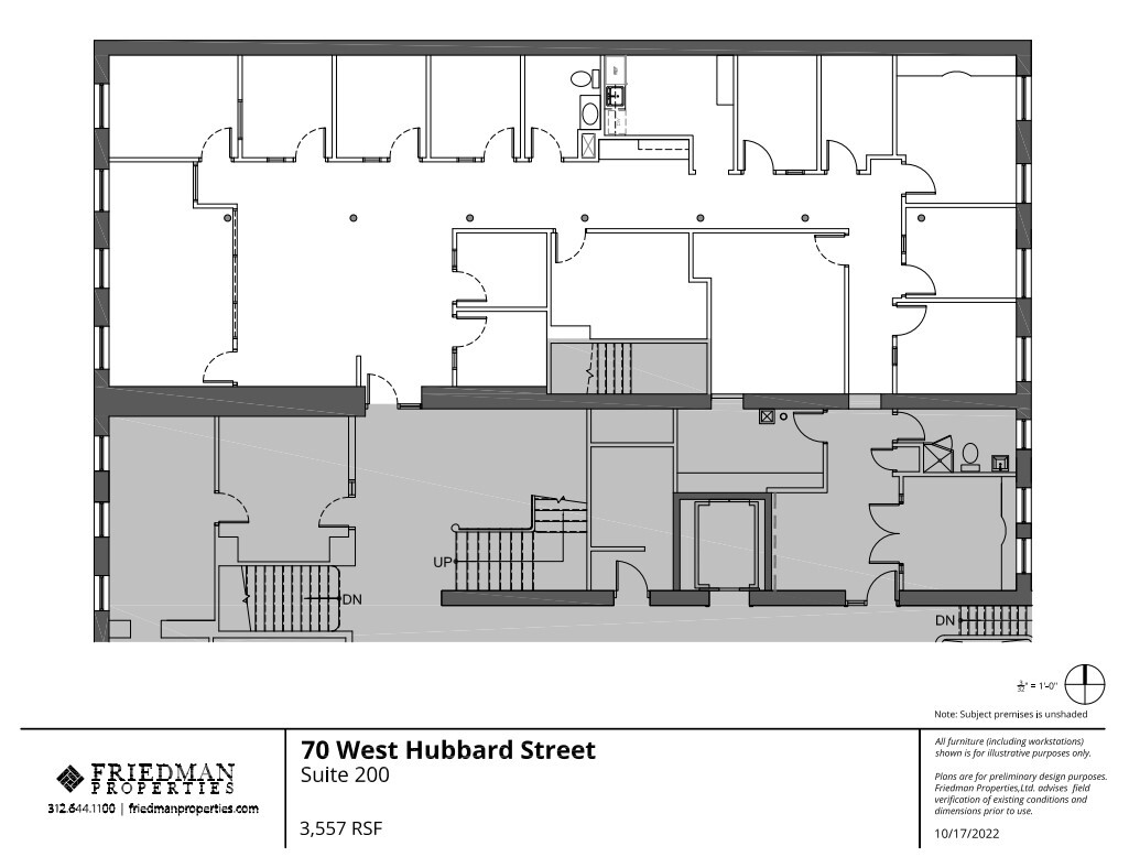 70 W Hubbard St, Chicago, IL à louer Plan d’étage– Image 1 sur 1