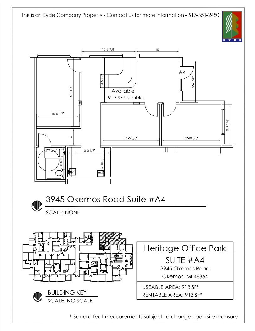 3945 Okemos Rd, Okemos, MI à louer Plan d’étage– Image 1 sur 1