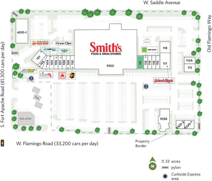 9340-9360 W Flamingo Rd, Las Vegas, NV à louer - Plan de site – Image 3 sur 20