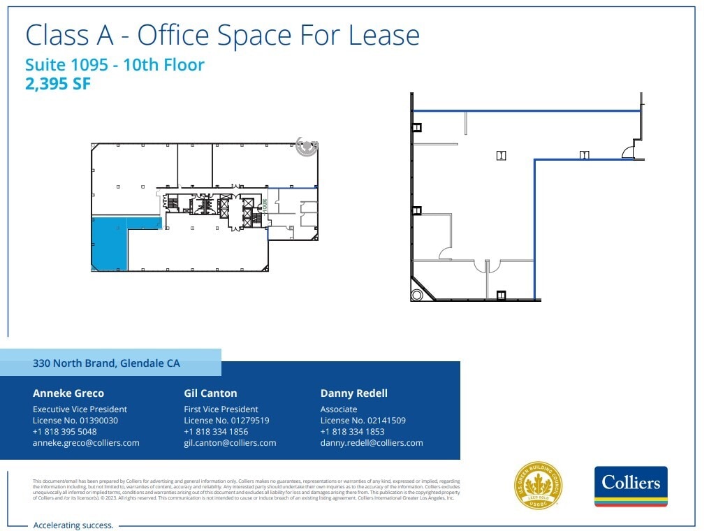 330 N Brand Blvd, Glendale, CA à louer Plan d’étage– Image 1 sur 1