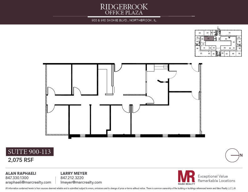 900 Skokie Blvd, Northbrook, IL à louer Plan d’étage– Image 1 sur 1