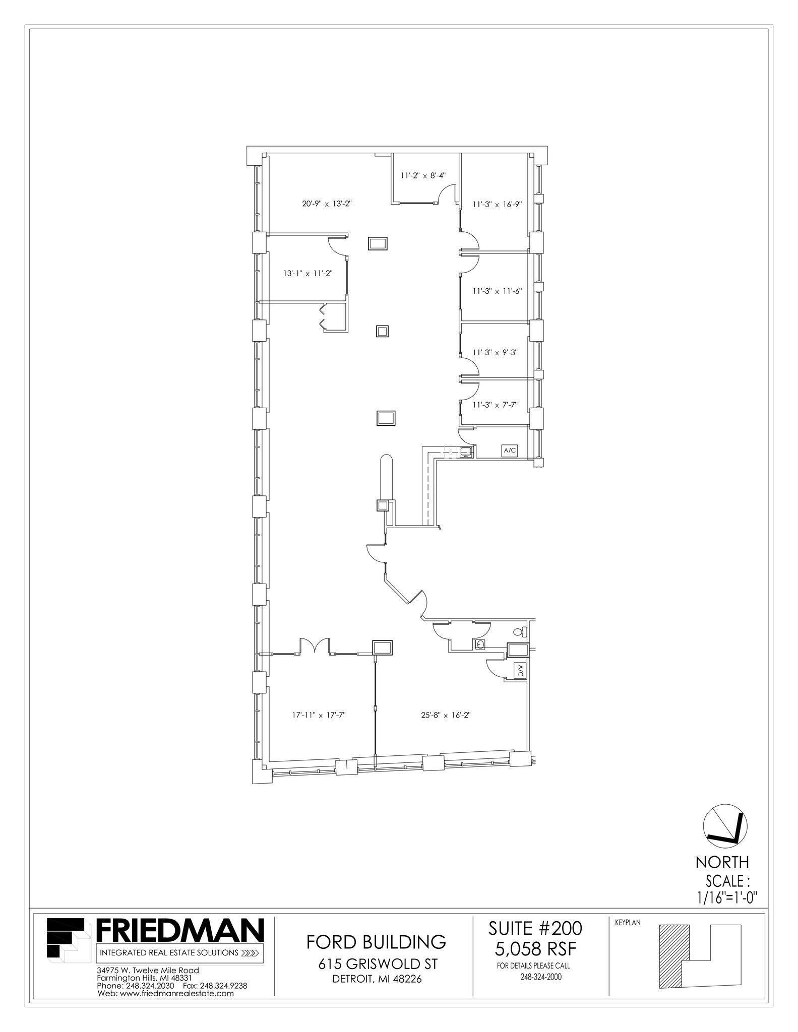 615 Griswold St, Detroit, MI à louer Plan de site– Image 1 sur 1