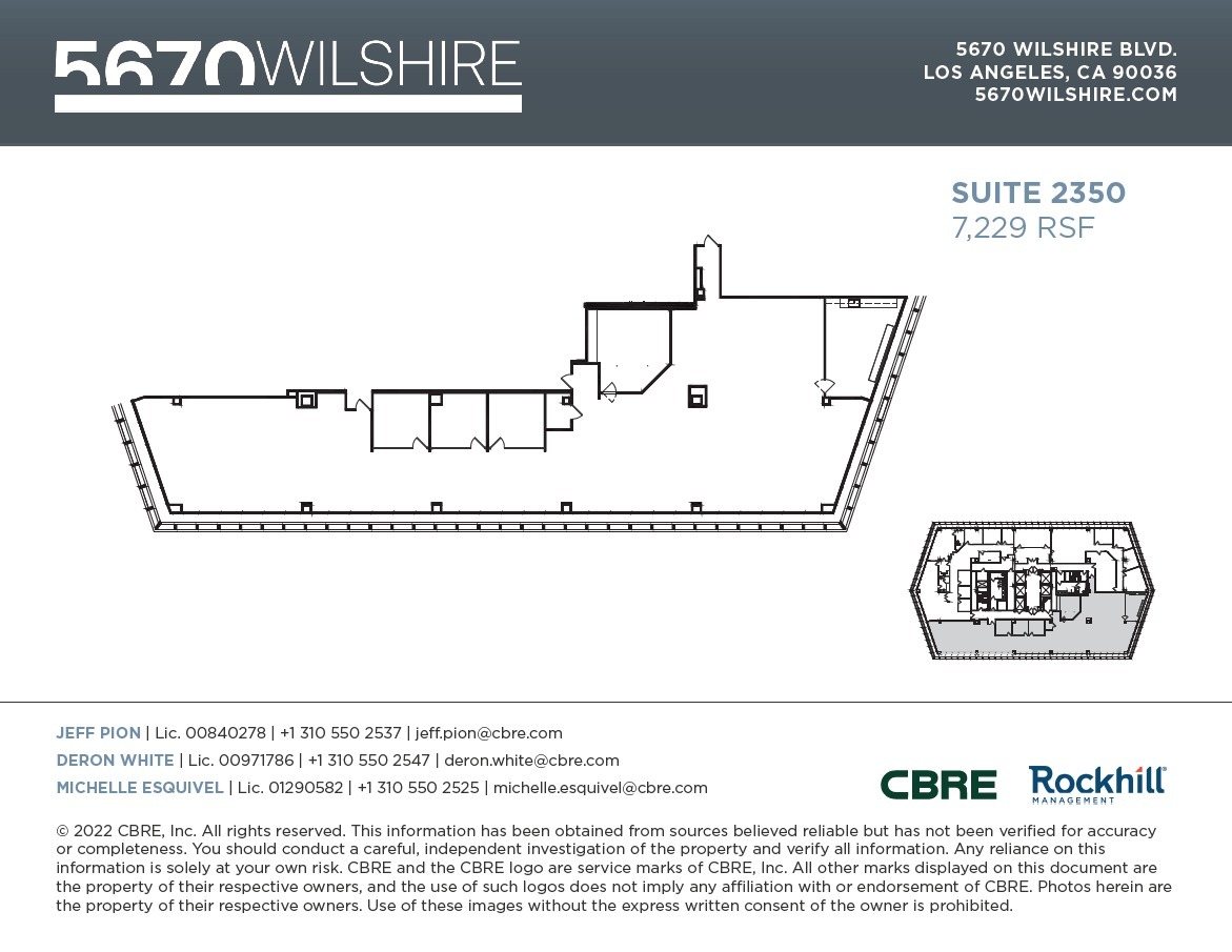 5670 Wilshire Blvd, Los Angeles, CA à louer Plan d’étage– Image 1 sur 1