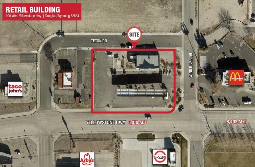 1108 Yellowstone Hwy, Douglas, WY à vendre - Aérien – Image 3 sur 3
