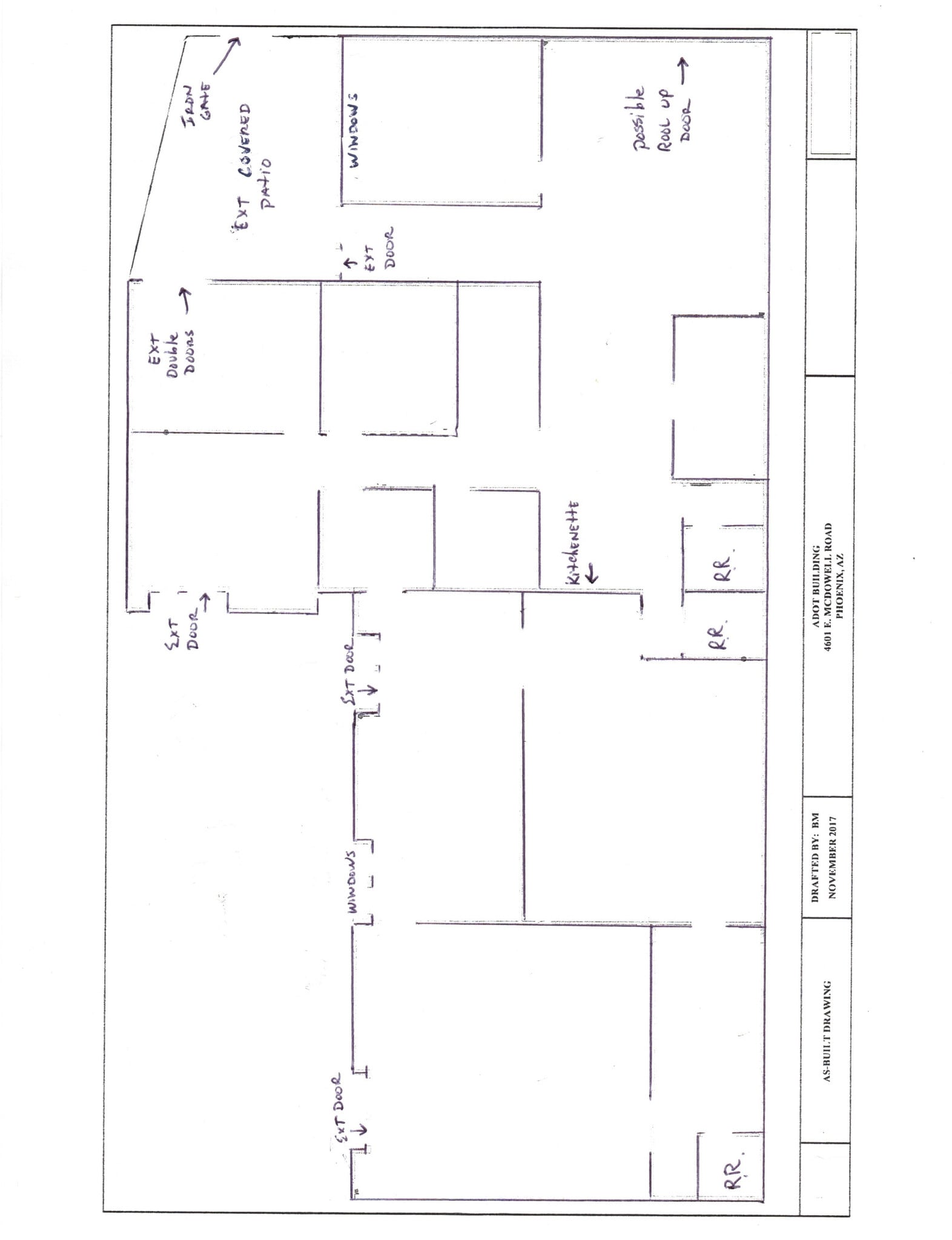 4601 E McDowell Rd, Phoenix, AZ à vendre Plan d’étage– Image 1 sur 9