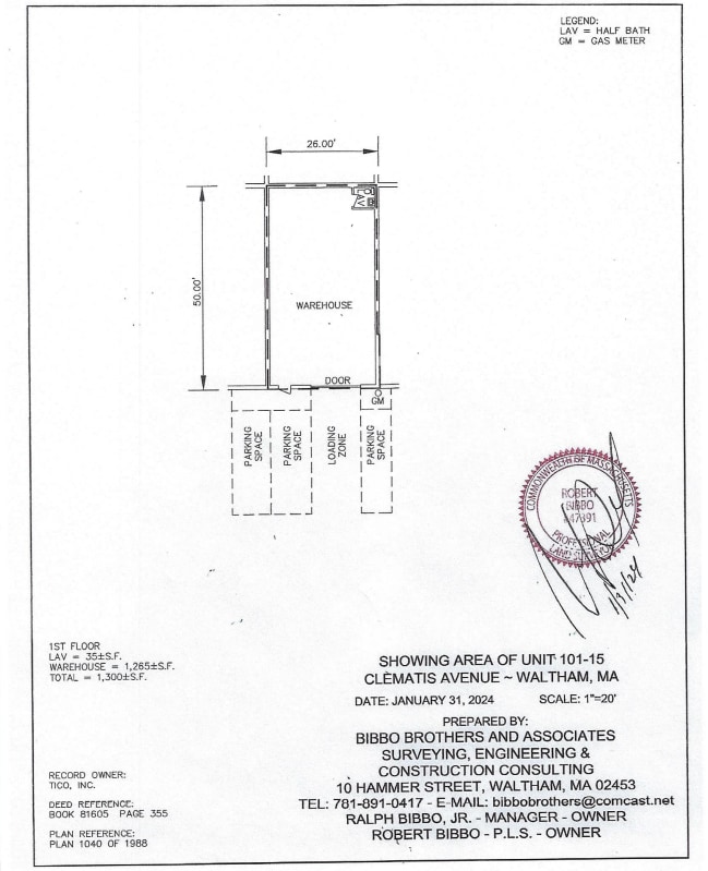 108 Clematis Ave, Waltham, MA à louer Plan d’étage– Image 1 sur 1