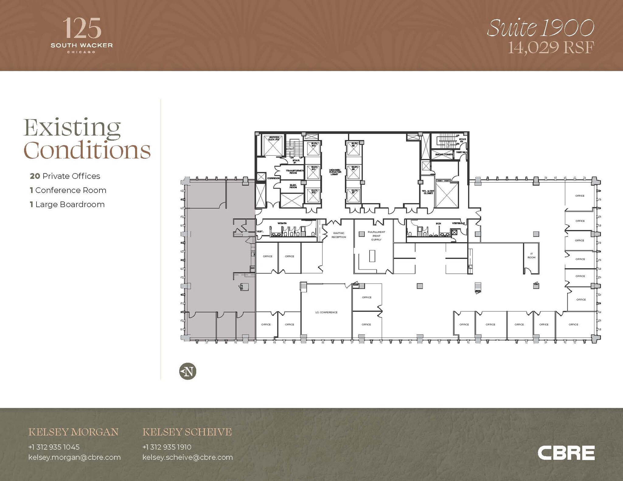 125 S Wacker Dr, Chicago, IL à vendre Plan d’étage– Image 1 sur 1