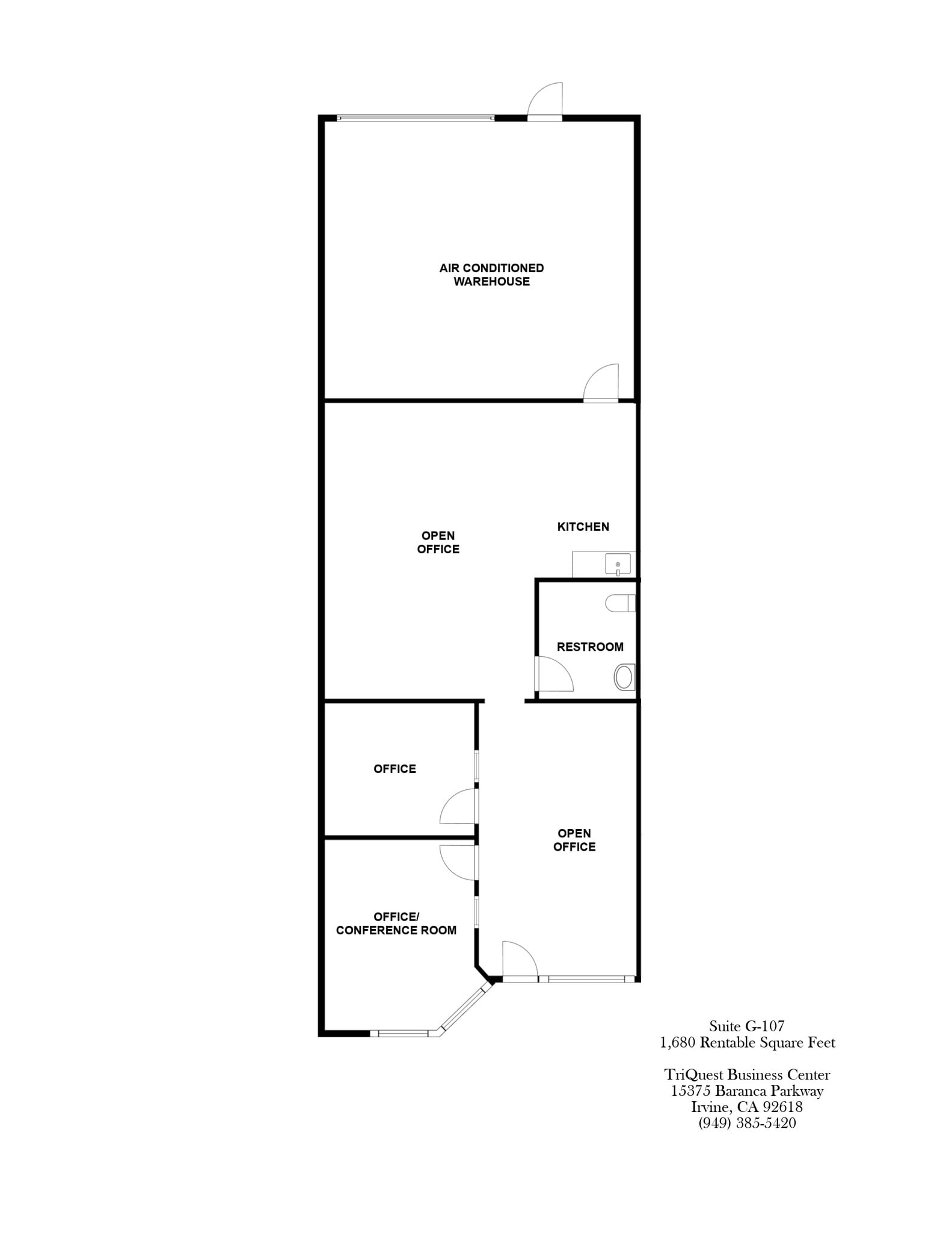 15375 Barranca Pky, Irvine, CA à louer Plan d’étage– Image 1 sur 1