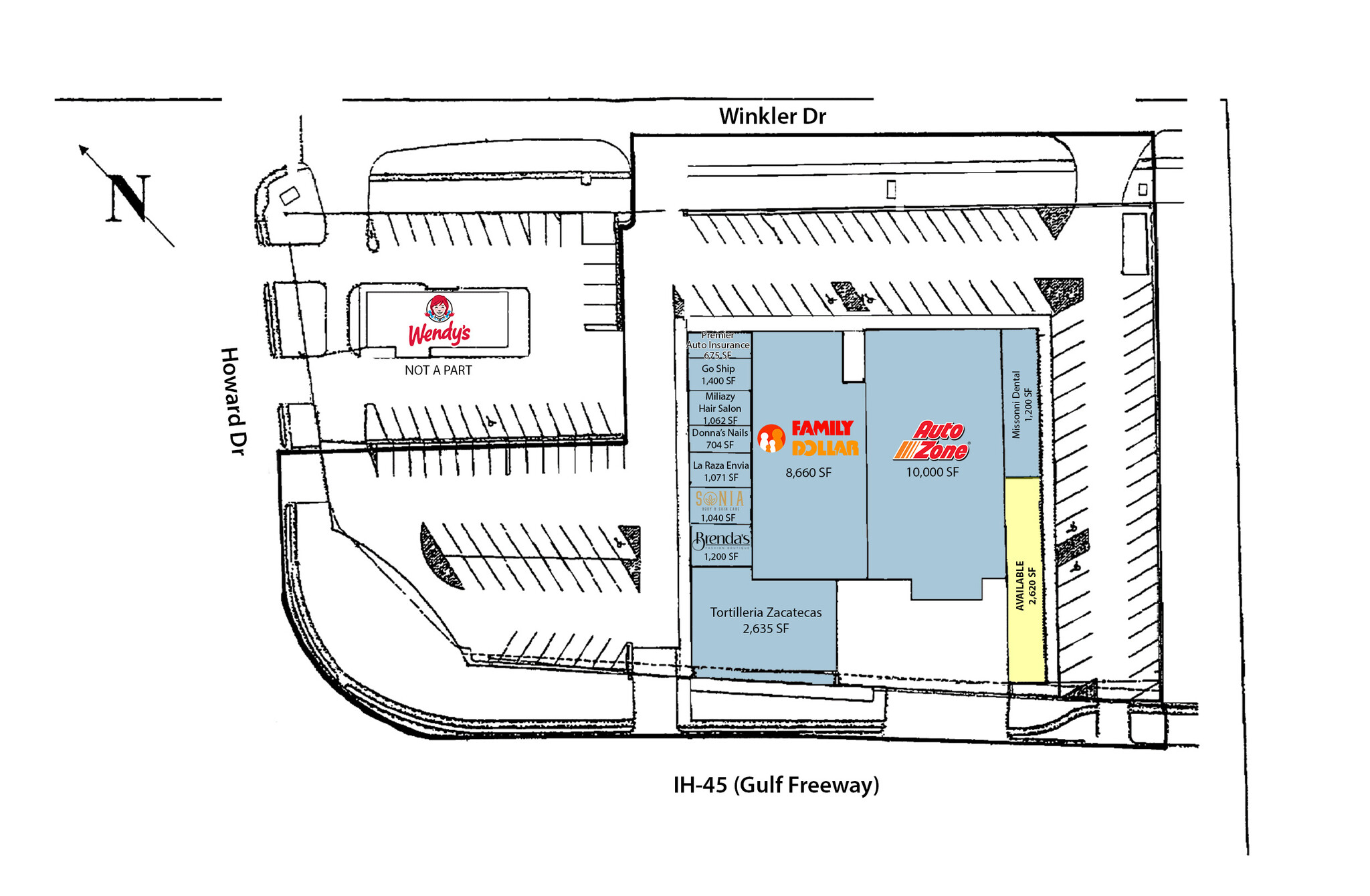 7920-8404 Howard Dr, Houston, TX à louer Plan de site– Image 1 sur 1