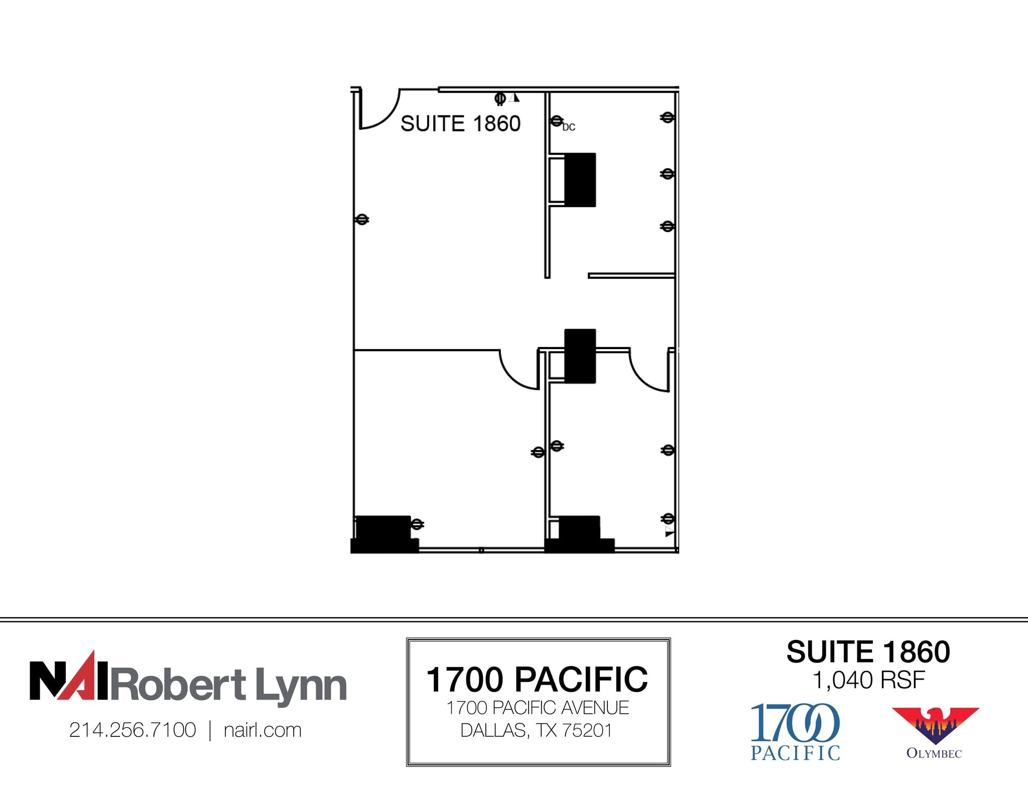 1700 Pacific Ave, Dallas, TX à louer Plan d’étage– Image 1 sur 1