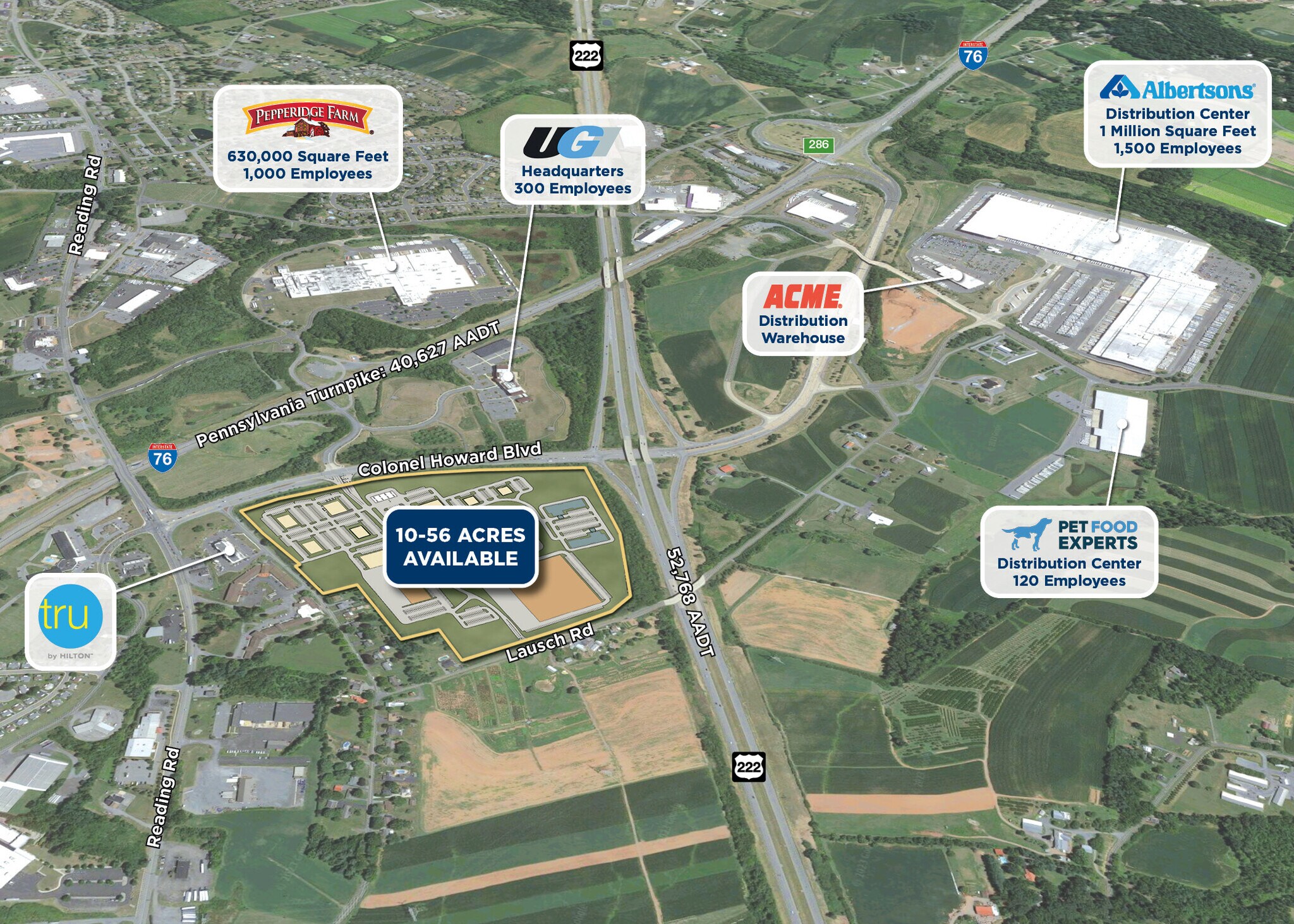 Route 222 & Colonel Blvd, Denver, PA à louer Aérien– Image 1 sur 2