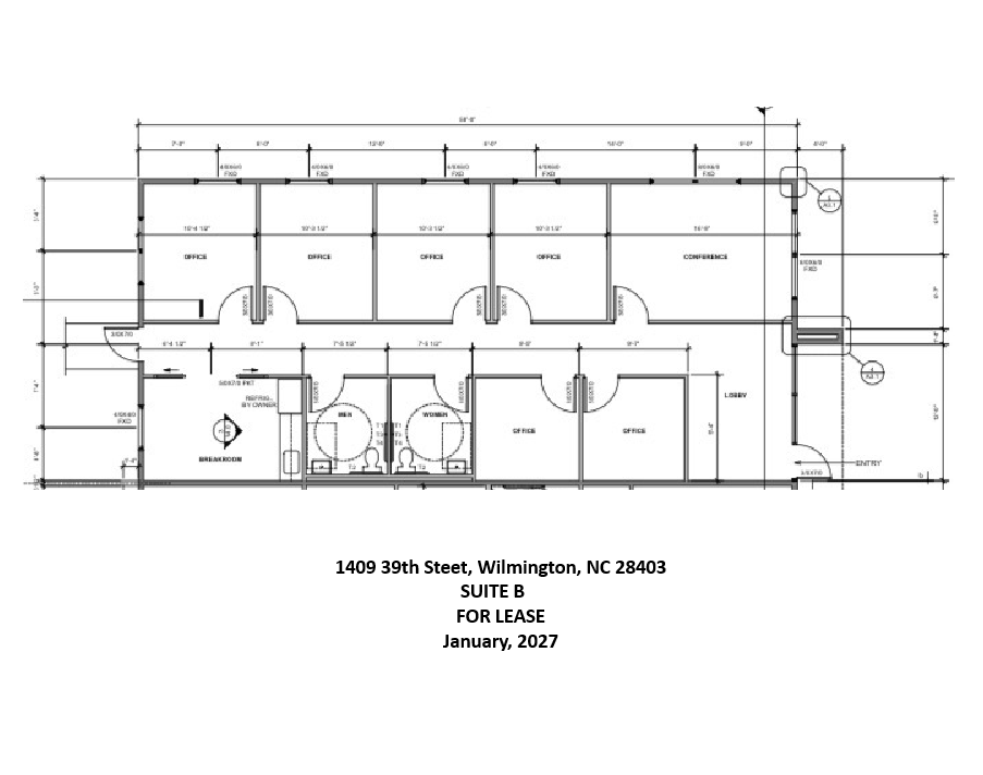 1409 39th St, Wilmington, NC à louer Plan d’étage– Image 1 sur 7