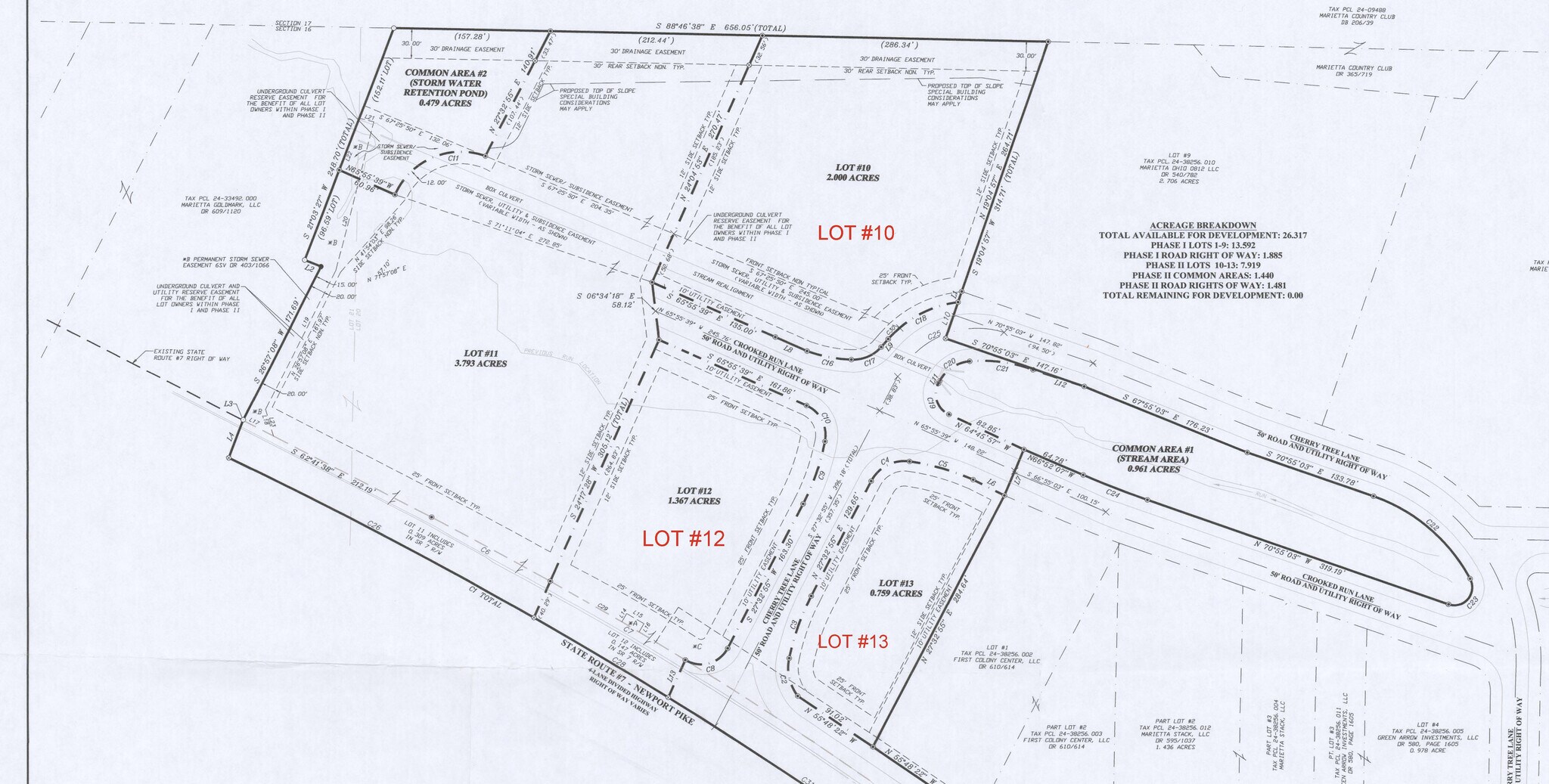 0 Cherry Tree Ln, Marietta, OH à vendre Plan de site– Image 1 sur 3