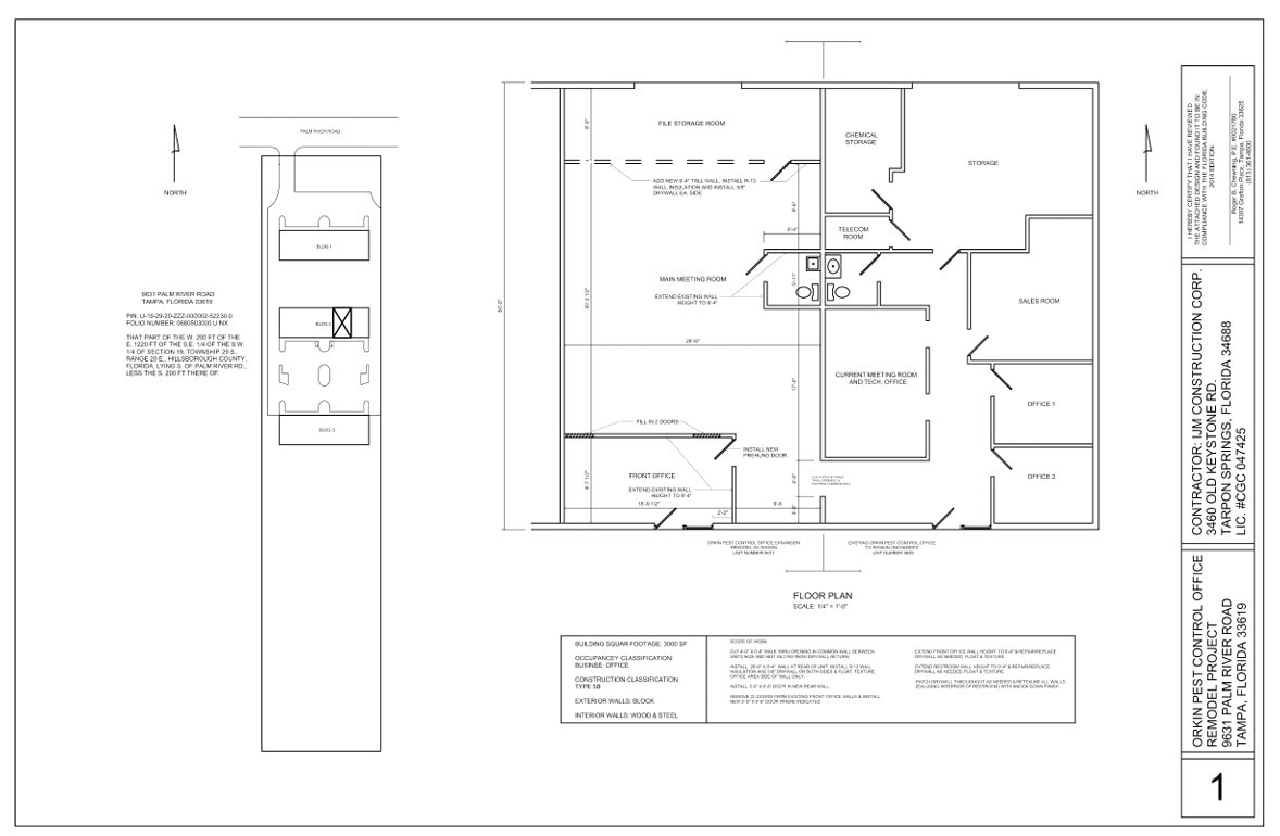 9621-9647 Palm River Rd, Tampa, FL à louer Plan d’étage– Image 1 sur 1