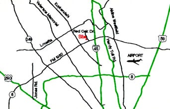 17115 Red Oak Dr, Houston, TX - Vue aérienne vue de carte