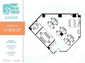 17011 beach Blvd, Huntington Beach, CA à louer Plan d’étage– Image 1 sur 2