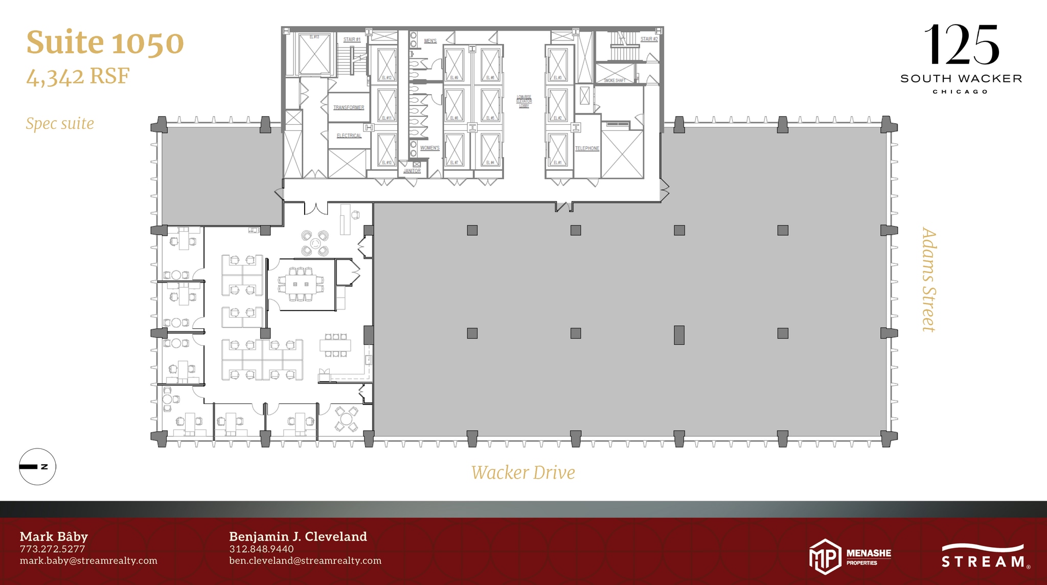 125 S Wacker Dr, Chicago, IL à louer Plan d’étage– Image 1 sur 1