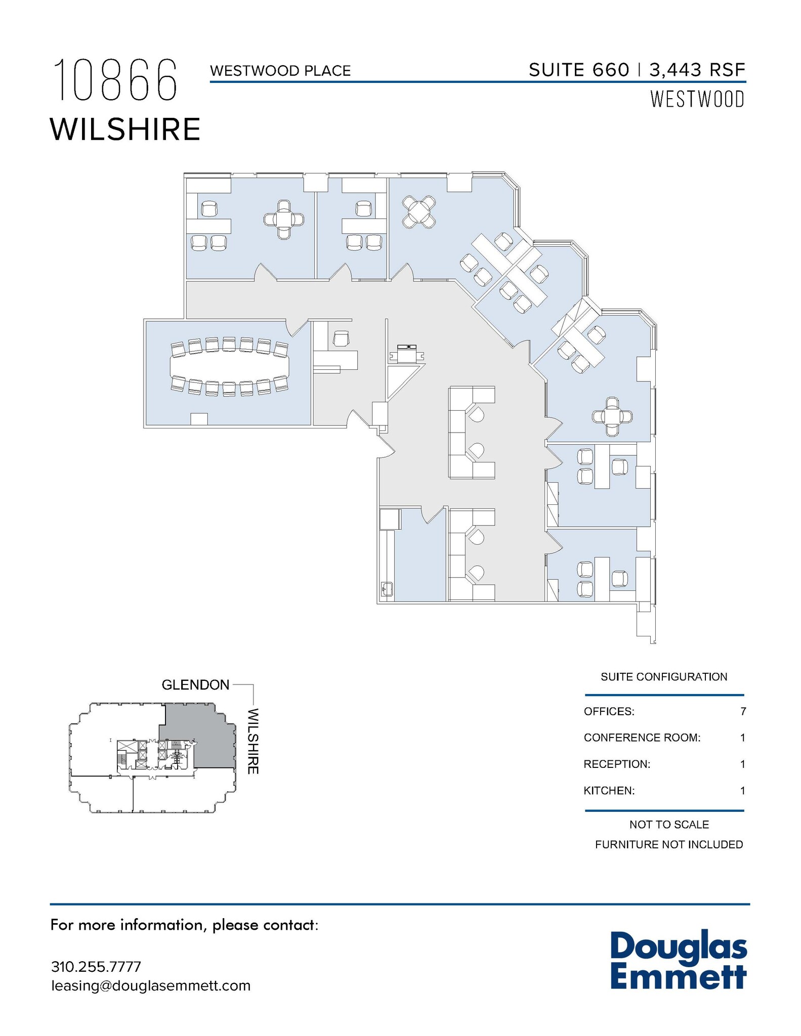 10866 Wilshire Blvd, Los Angeles, CA à louer Plan d’étage– Image 1 sur 1