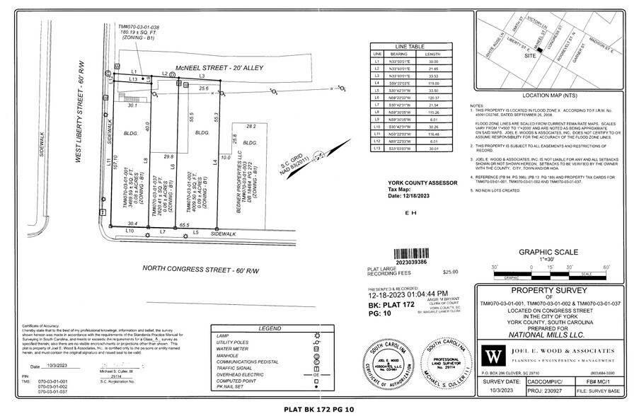 5 N Congress St, York, SC à louer - Plan cadastral – Image 3 sur 3