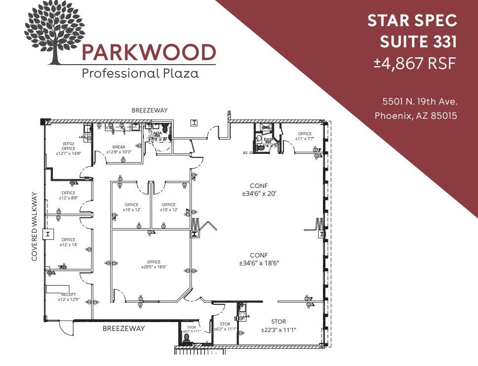 5501 N 19th Ave, Phoenix, AZ à louer Plan d’étage– Image 1 sur 1