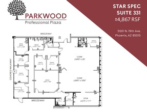 5501 N 19th Ave, Phoenix, AZ à louer Plan d’étage– Image 1 sur 1