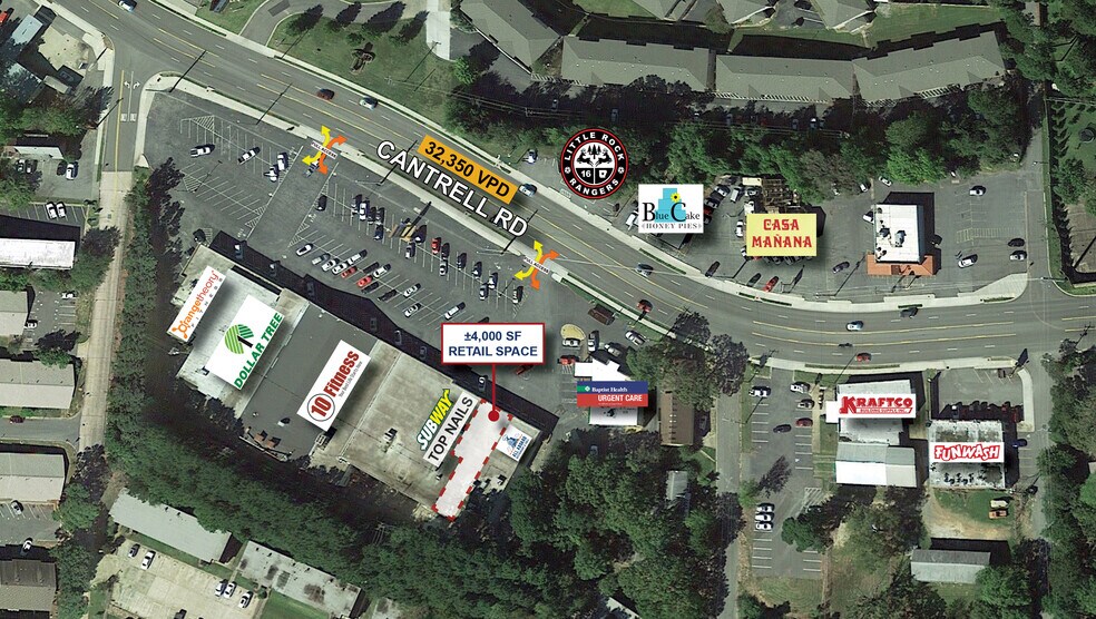 6805-6835 Cantrell Rd, Little Rock, AR à louer - Plan de site – Image 3 sur 9