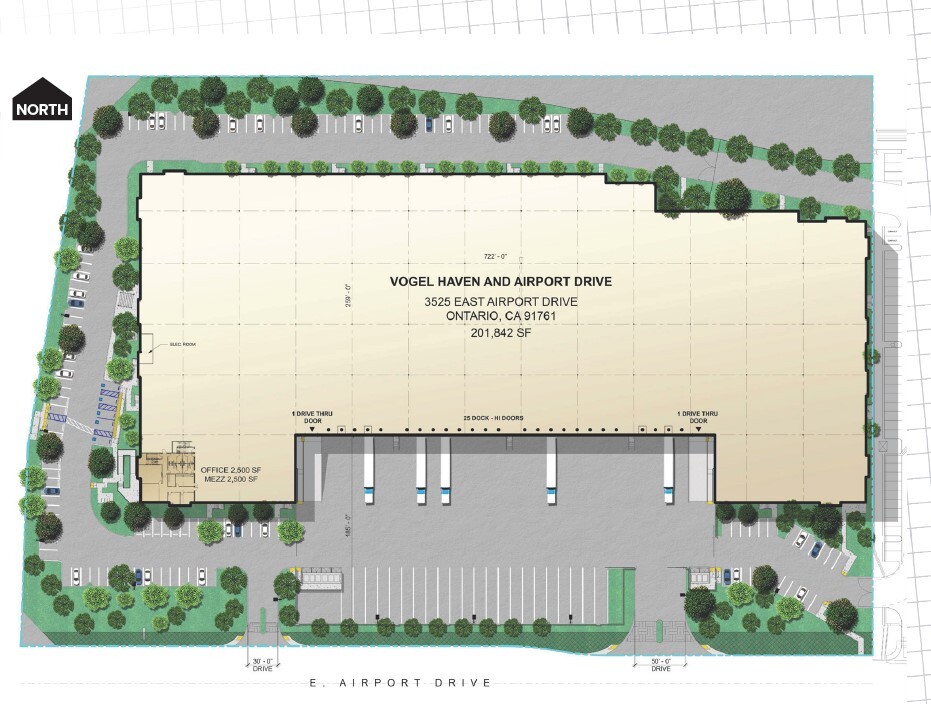 3525 E Airport Dr, Ontario, CA à louer Plan d’étage– Image 1 sur 1