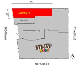 1600 Broadway, New York, NY à louer Plan d’étage– Image 2 sur 2