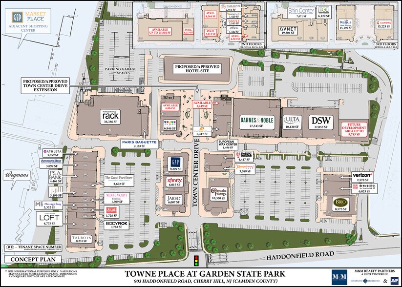 901-957 Haddonfield Rd, Cherry Hill, NJ à louer - Plan de site – Image 2 sur 14