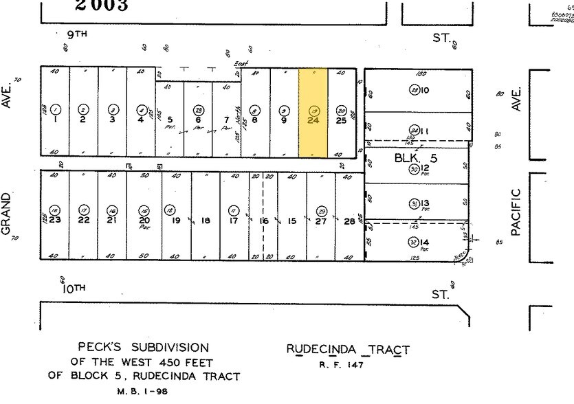 535-537 W 9th St, San Pedro, CA à vendre - Plan cadastral – Image 3 sur 3