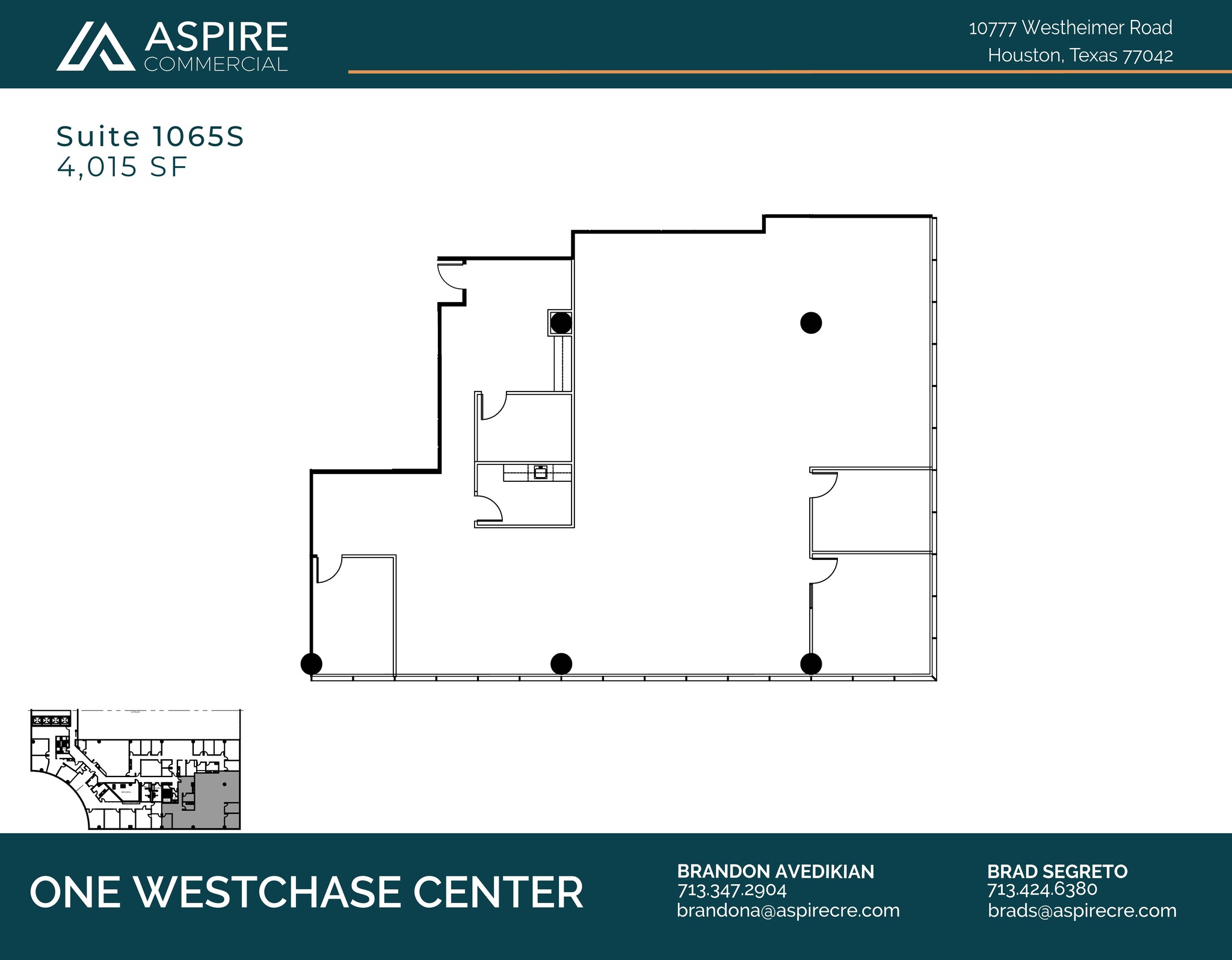 10777 Westheimer Rd, Houston, TX à louer Plan d’étage– Image 1 sur 1
