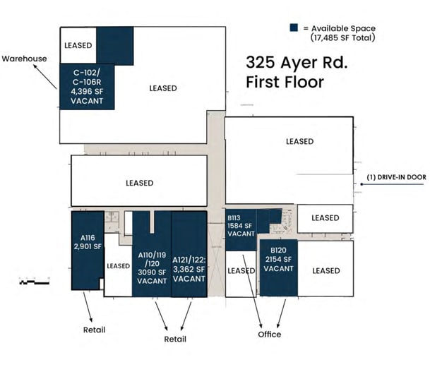 325 Ayer Rd, Harvard, MA à louer Plan d’étage– Image 1 sur 1