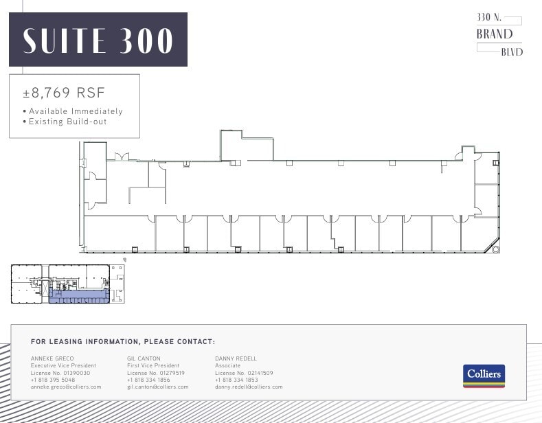 330 N Brand Blvd, Glendale, CA à louer Plan d’étage– Image 1 sur 1