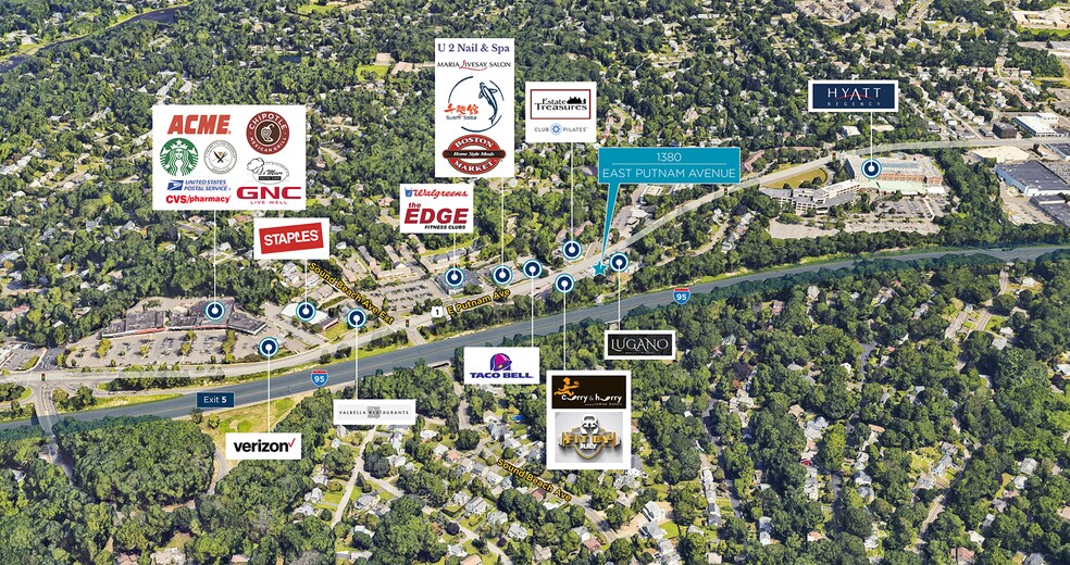 1380 E Putnam Ave, Old Greenwich, CT à vendre - Aérien – Image 2 sur 3