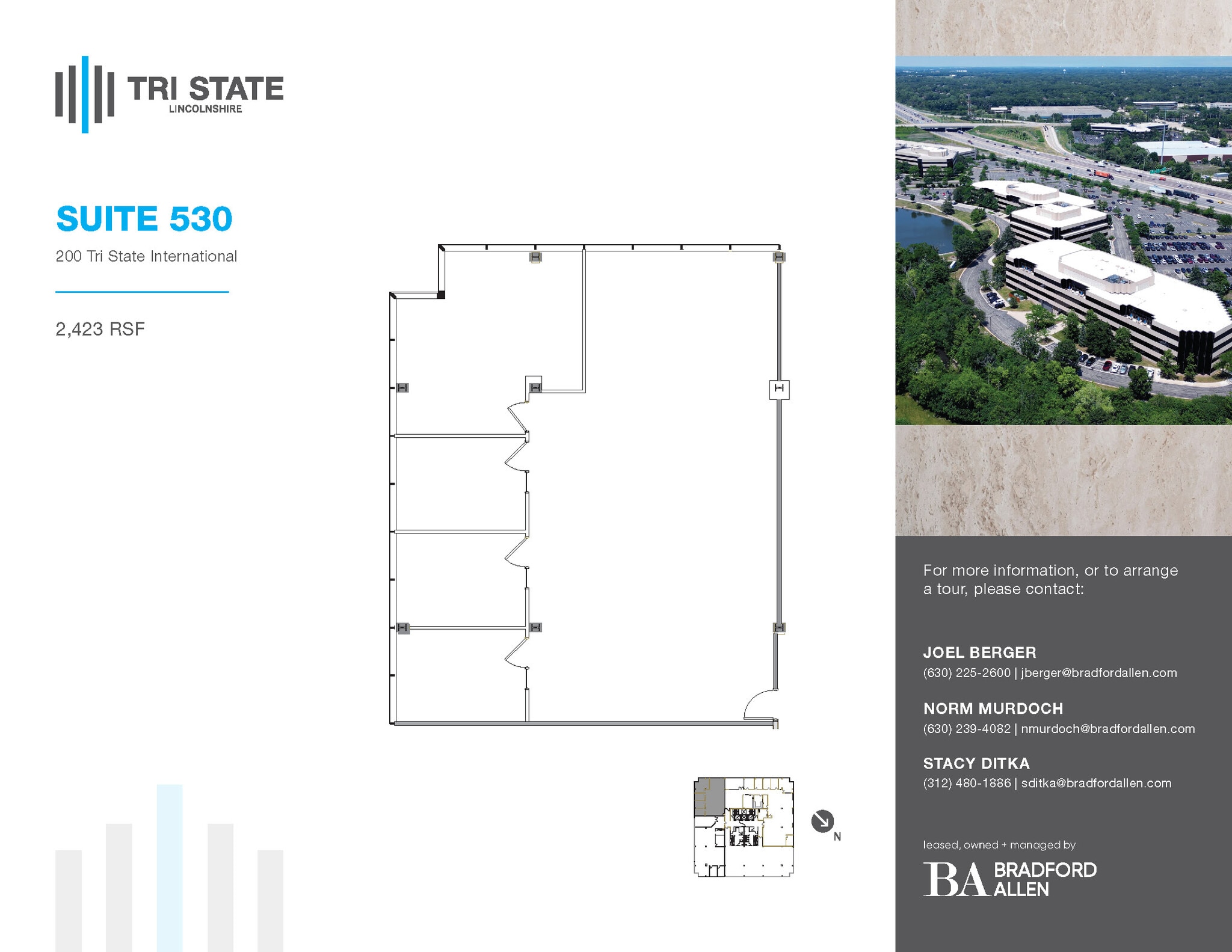 300 Tri State International, Lincolnshire, IL à louer Plan d’étage– Image 1 sur 1
