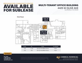 4425 W Olive Ave, Glendale, AZ à louer Plan d’étage– Image 1 sur 1