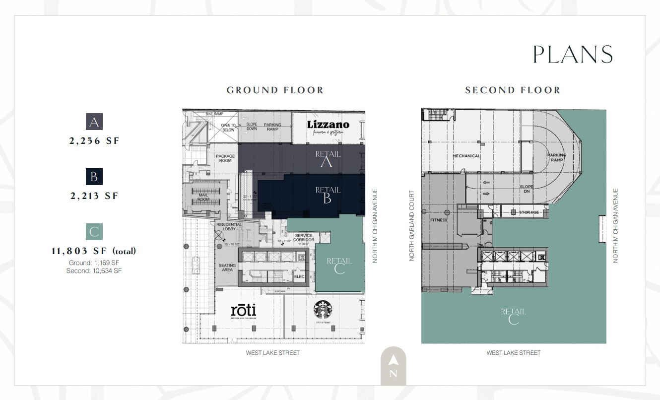 201 N Garland Ct, Chicago, IL à louer Plan d’étage– Image 1 sur 1
