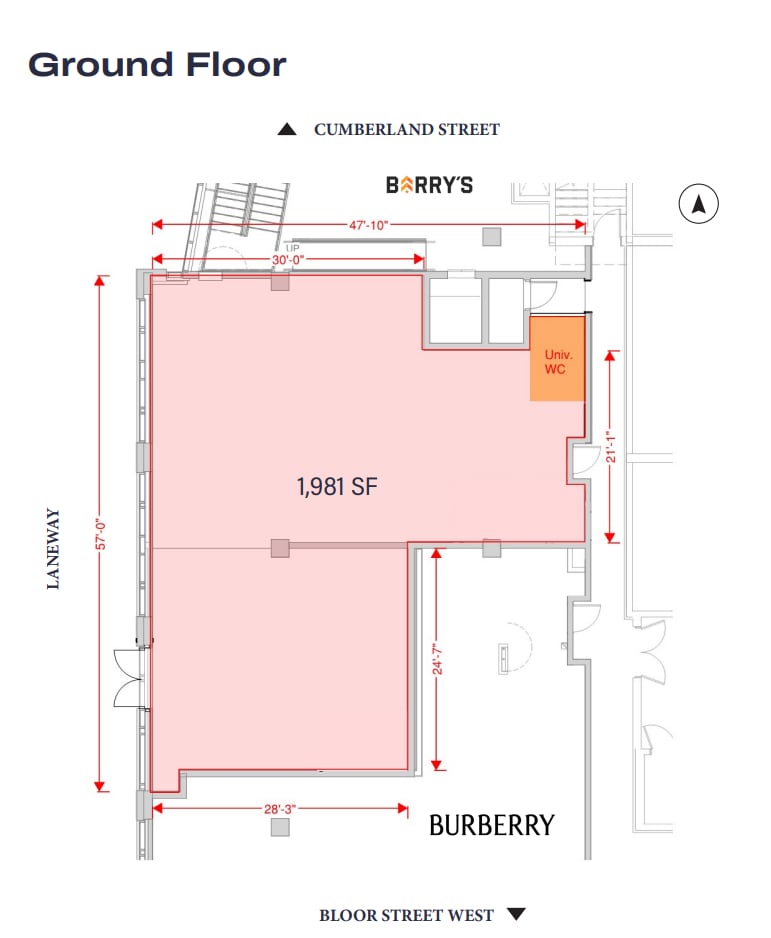 100 Bloor St W, Toronto, ON à louer Plan d’étage– Image 1 sur 3