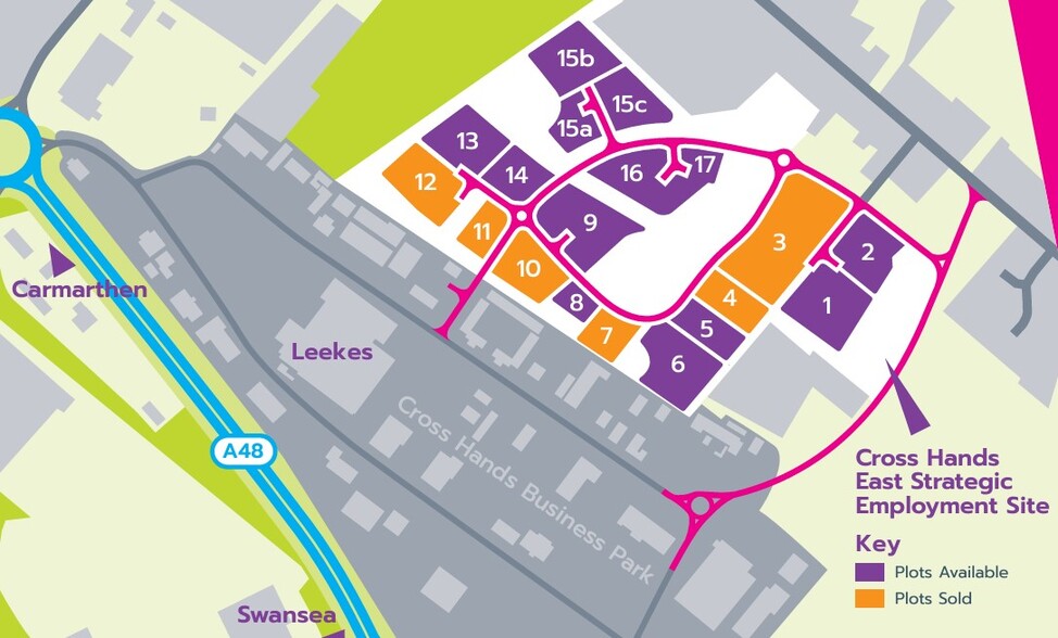Plot 15 Cross Hands Strategic Employment Site, Llanelli à vendre - Plan de site – Image 1 sur 1