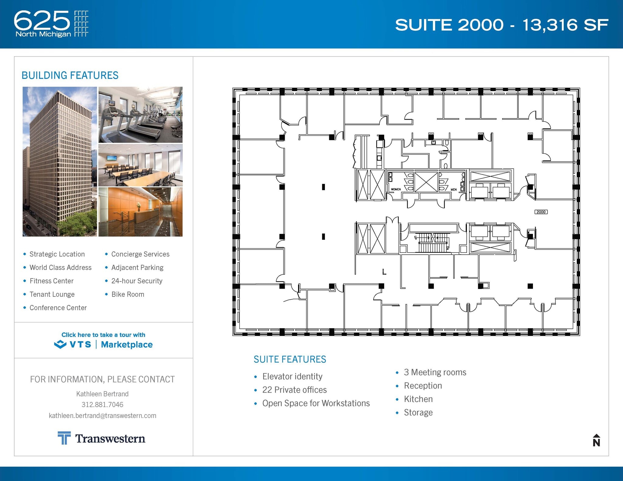 625 N Michigan Ave, Chicago, IL à louer Plan d’étage– Image 1 sur 1