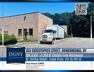 Plus de détails pour 303 Christopher St, Ronkonkoma, NY - Industriel/Logistique à louer