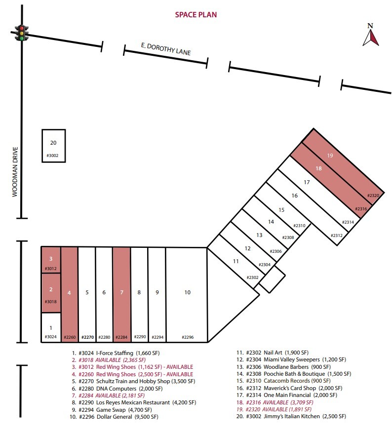 2260-3024 E Dorothy Ln, Kettering, OH à louer Plan de site– Image 1 sur 1