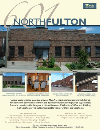 Plus de détails pour 601-709 Fulton St, Indianapolis, IN - Bureau à louer