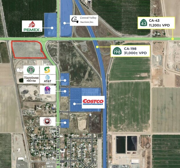 NWC Lacey Blvd & Hwy 43, Hanford, CA à vendre - Photo de l’immeuble – Image 3 sur 6
